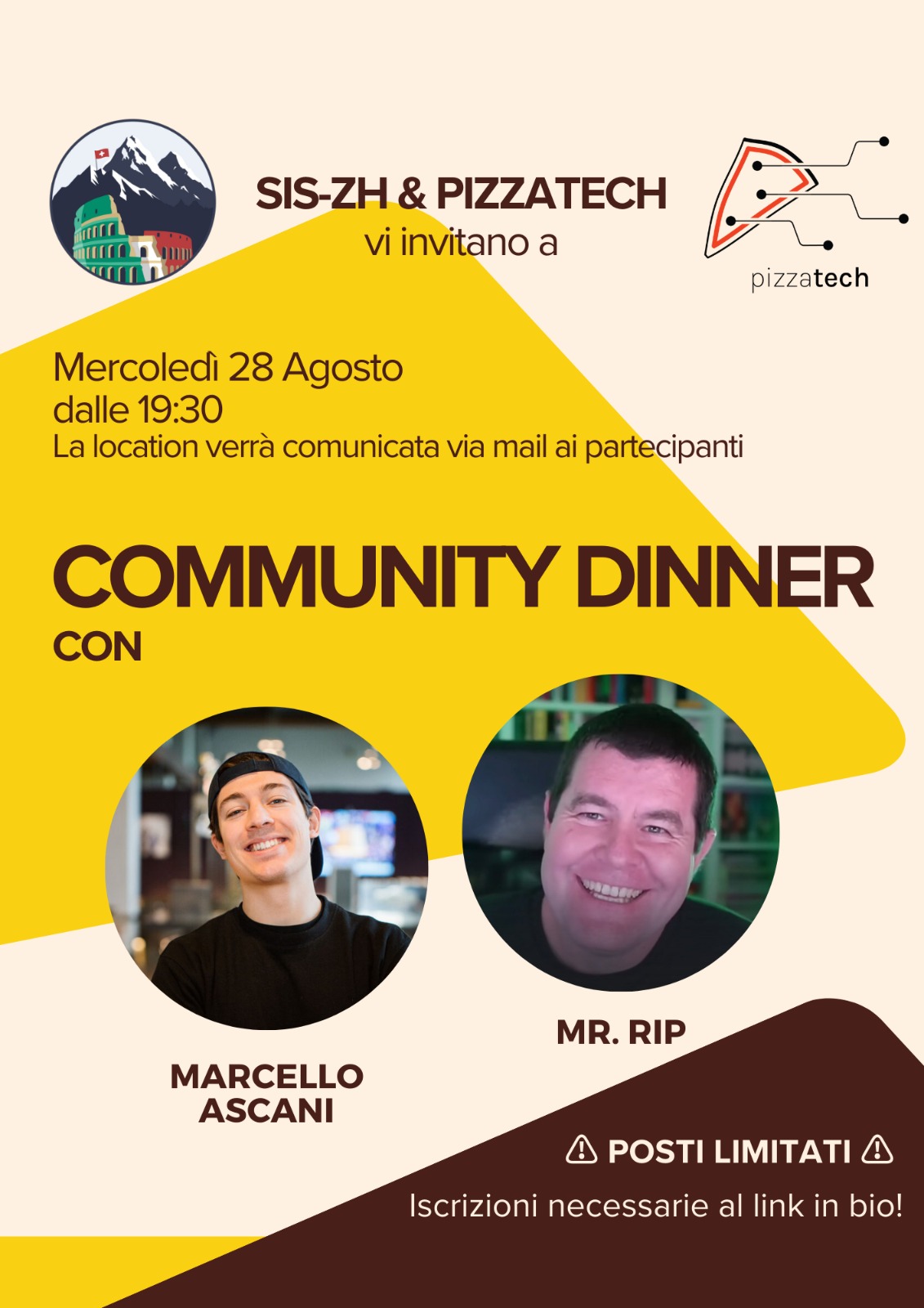 Community Dinner con Marcello Ascani e Mr. RIP